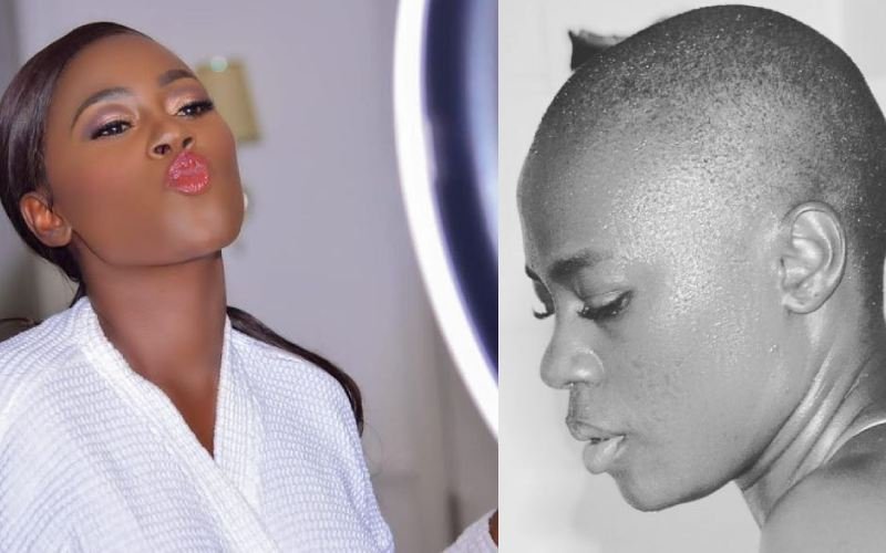 Akothee goes completely bald, reveals new look