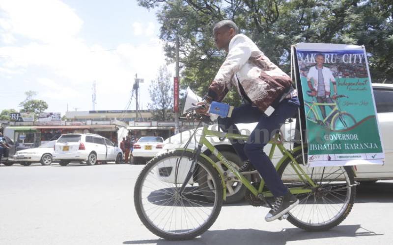 VIDEO: Teacher Hits Campaign Trail On His Bicycle, Wants Nakuru Governorship